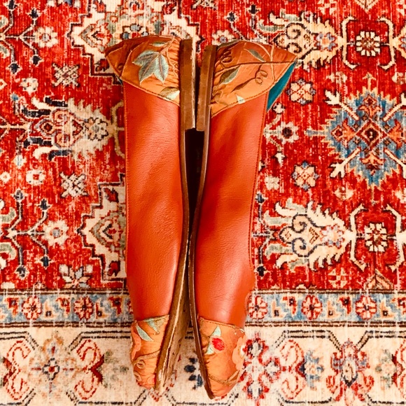 Cydney Mandel L’Opera Persimmon Ballerina Flats 9 - Picture 7 of 11